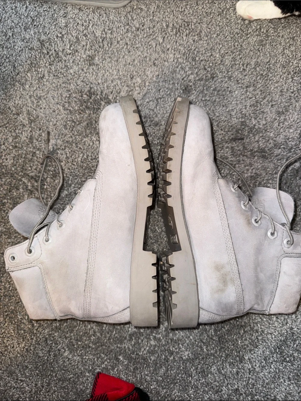 Youth Timberland Grey Boots Size 7Y